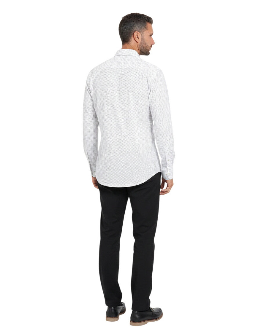 Light Beige Slim Printed Shirt 2