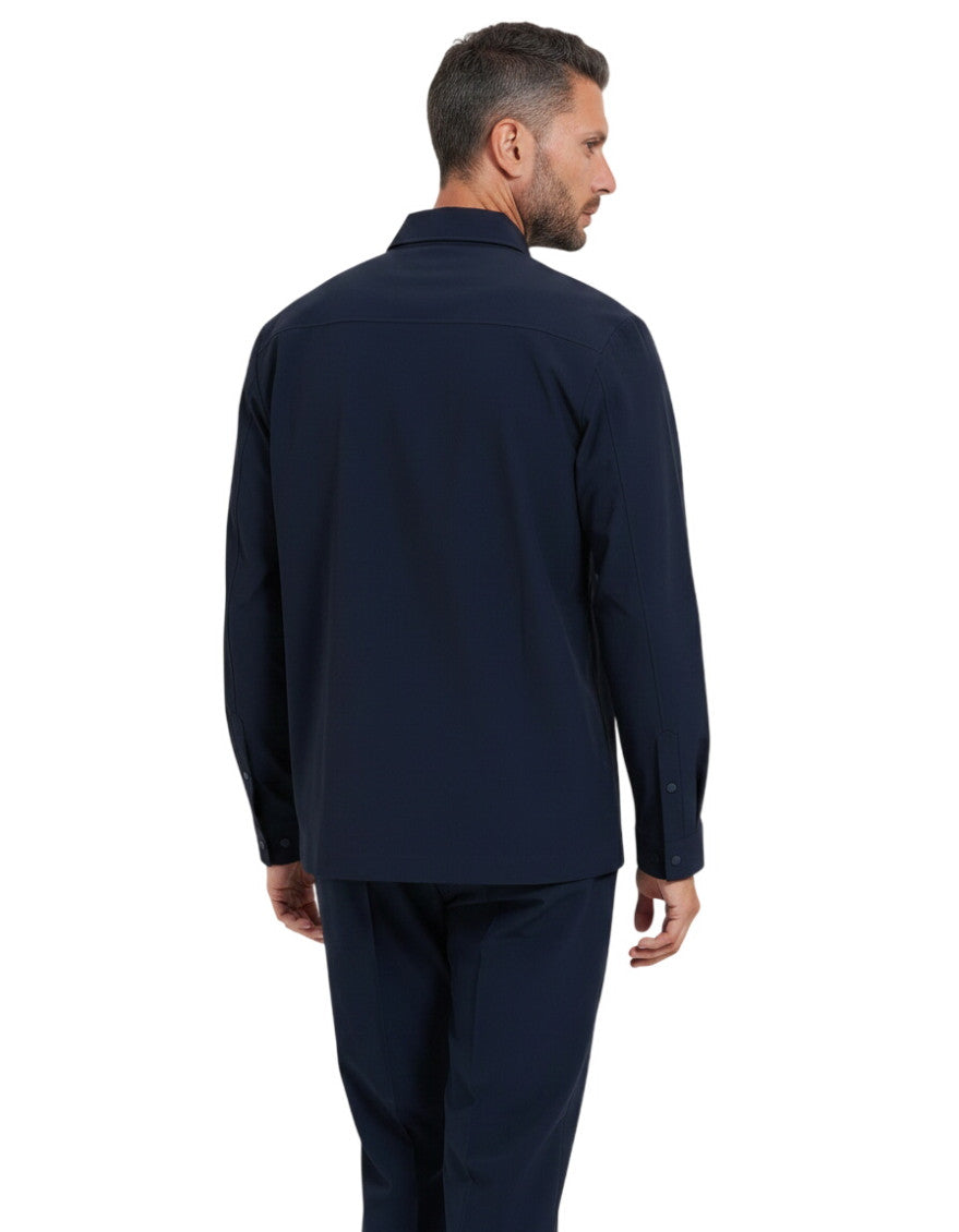 Blue Relaxed Solid Shirt 2