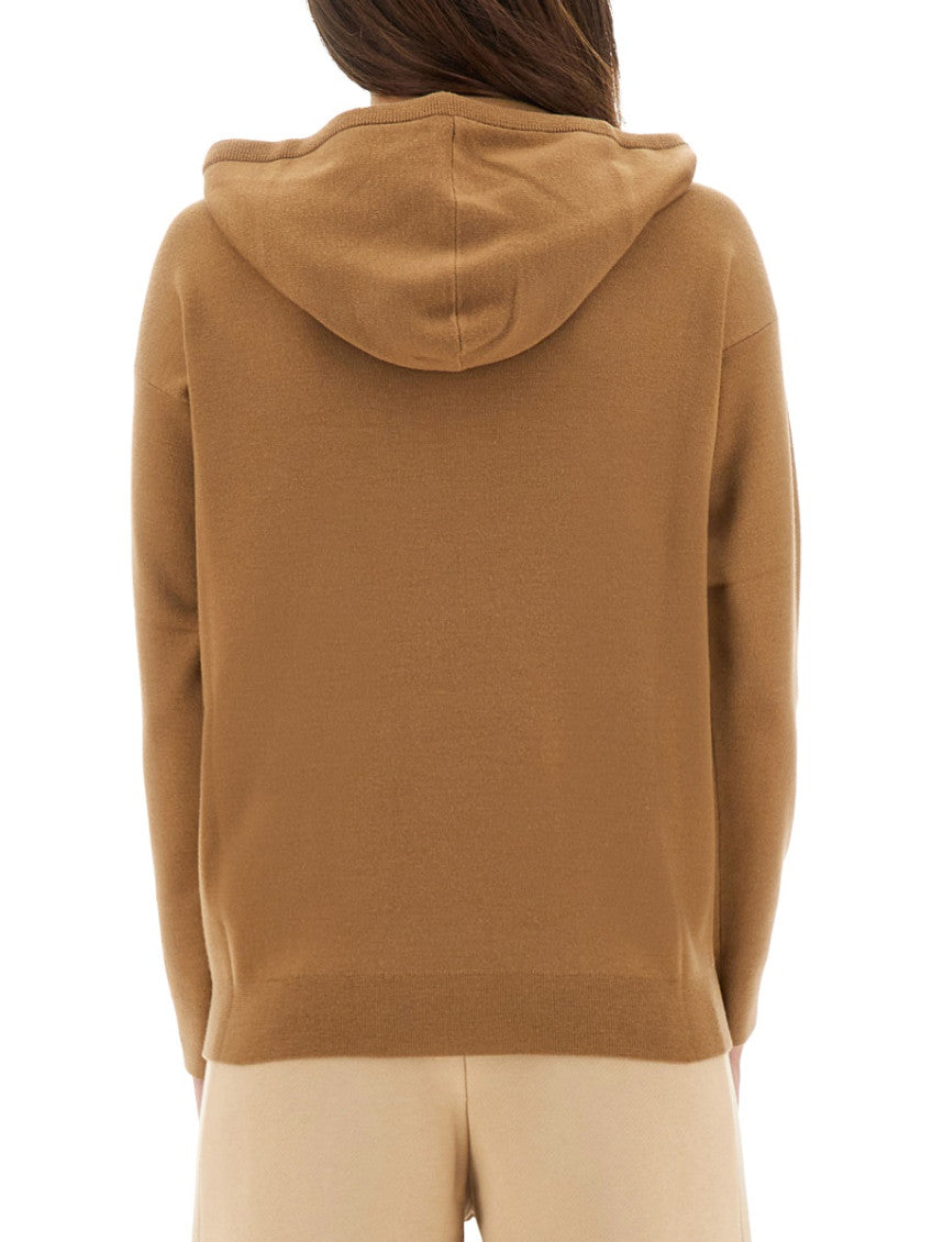 Beige Logo Hood Sweater 2