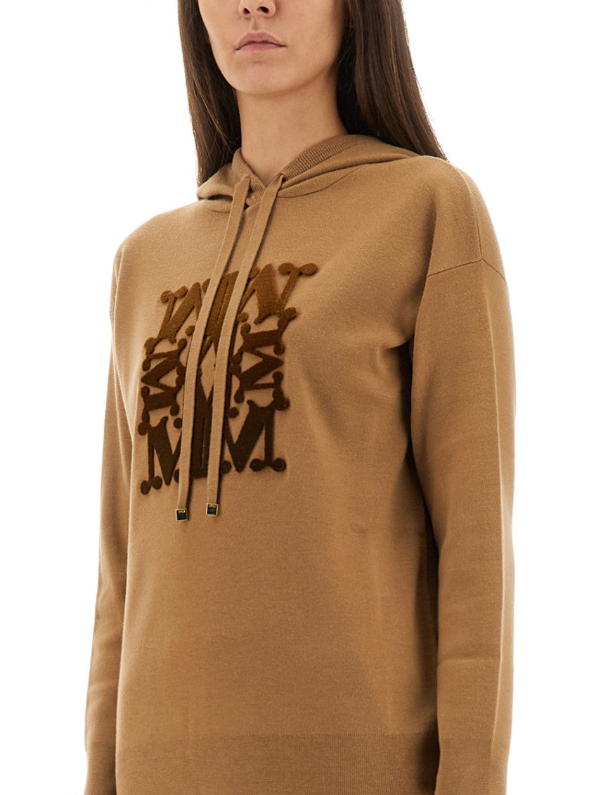 Beige Logo Hood Sweater 3