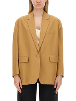Mustard Notched Lapel Blazer 1