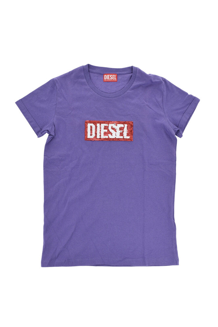 Girls Purple Logo T-Shirt 1