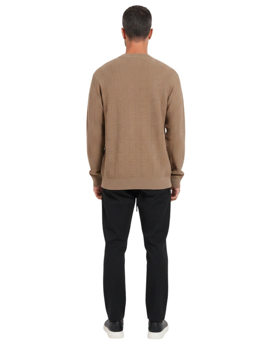 Beige Crew Neck Sweater 2