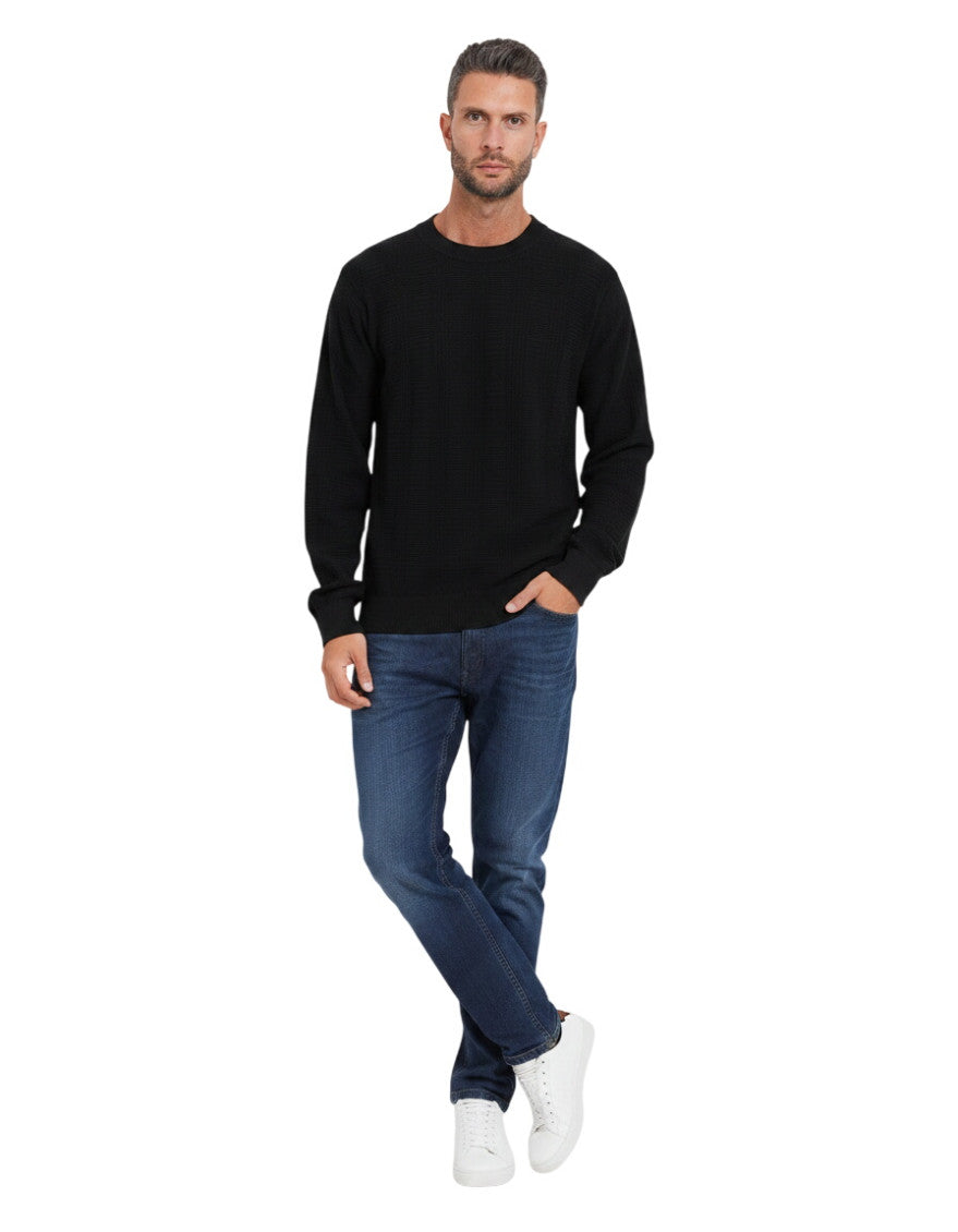 Black Crew Neck Sweatshirt 1