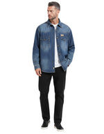 Blue Oversized Denim Shirt 1