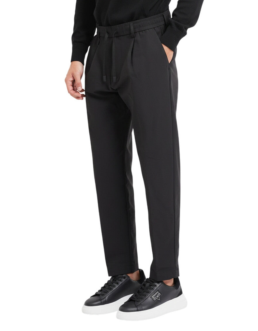 Black Drawstring Trousers 1