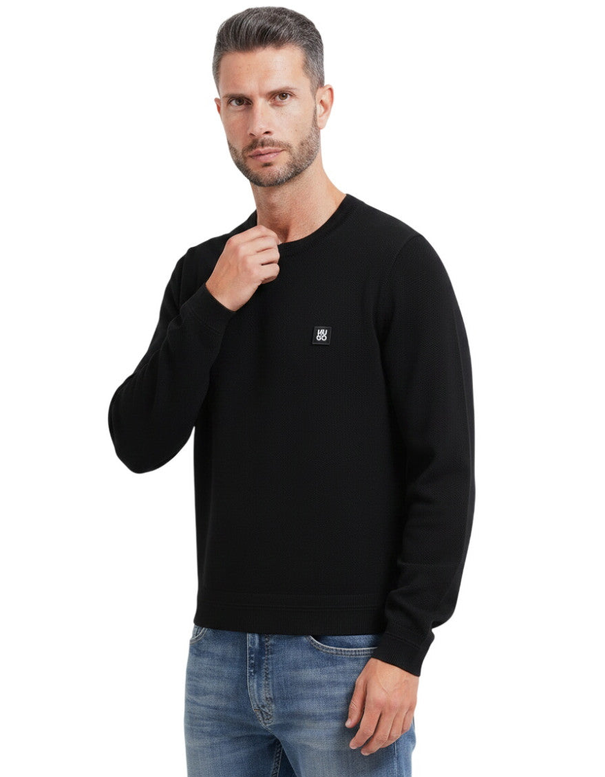 Black Logo Crew Neck Sweater 1