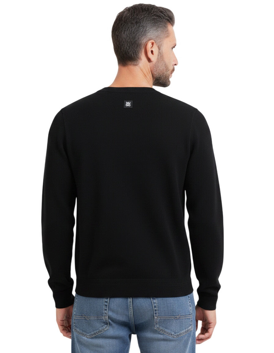 Black Logo Crew Neck Sweater 2