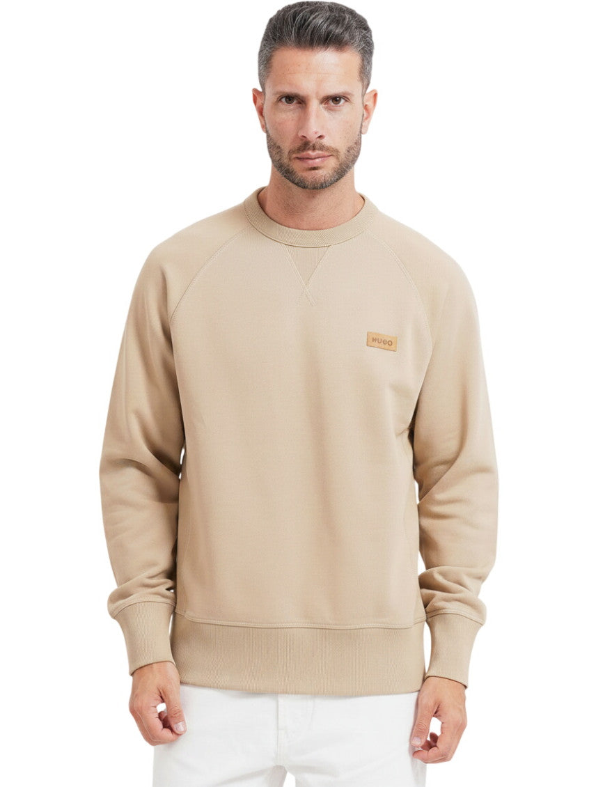 Beige Crew Neck Sweatshirt 1