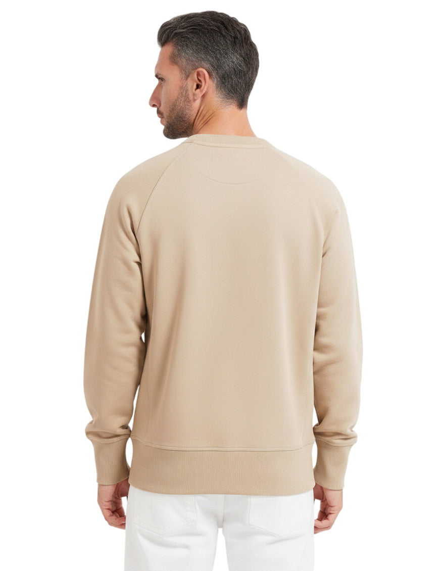 Beige Crew Neck Sweatshirt 2