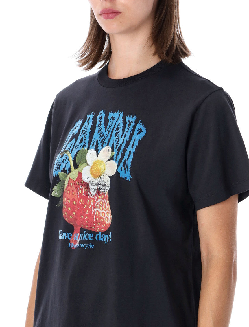 Black Graphic Crew Neck T-Shirt 3