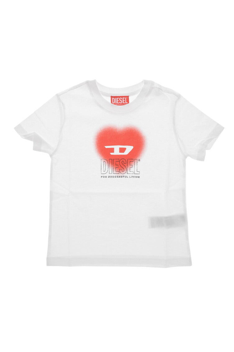 Girls White Graphic T-Shirt 1