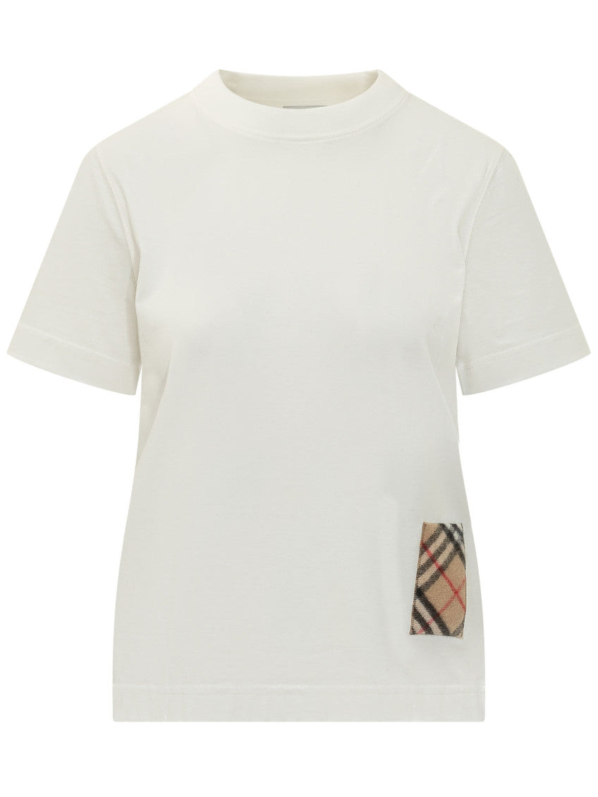 White Logo Crew Neck T-Shirt 1