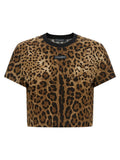 Brown Animal Print Crew Neck T-Shirt 1