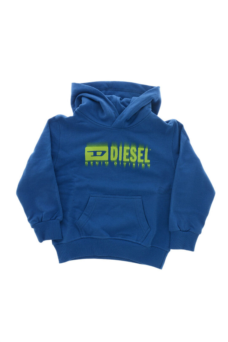 Boys Blue Logo Hoodie 1
