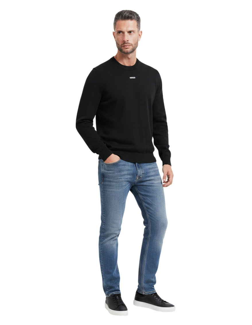 Black Slim Logo Sweater 1