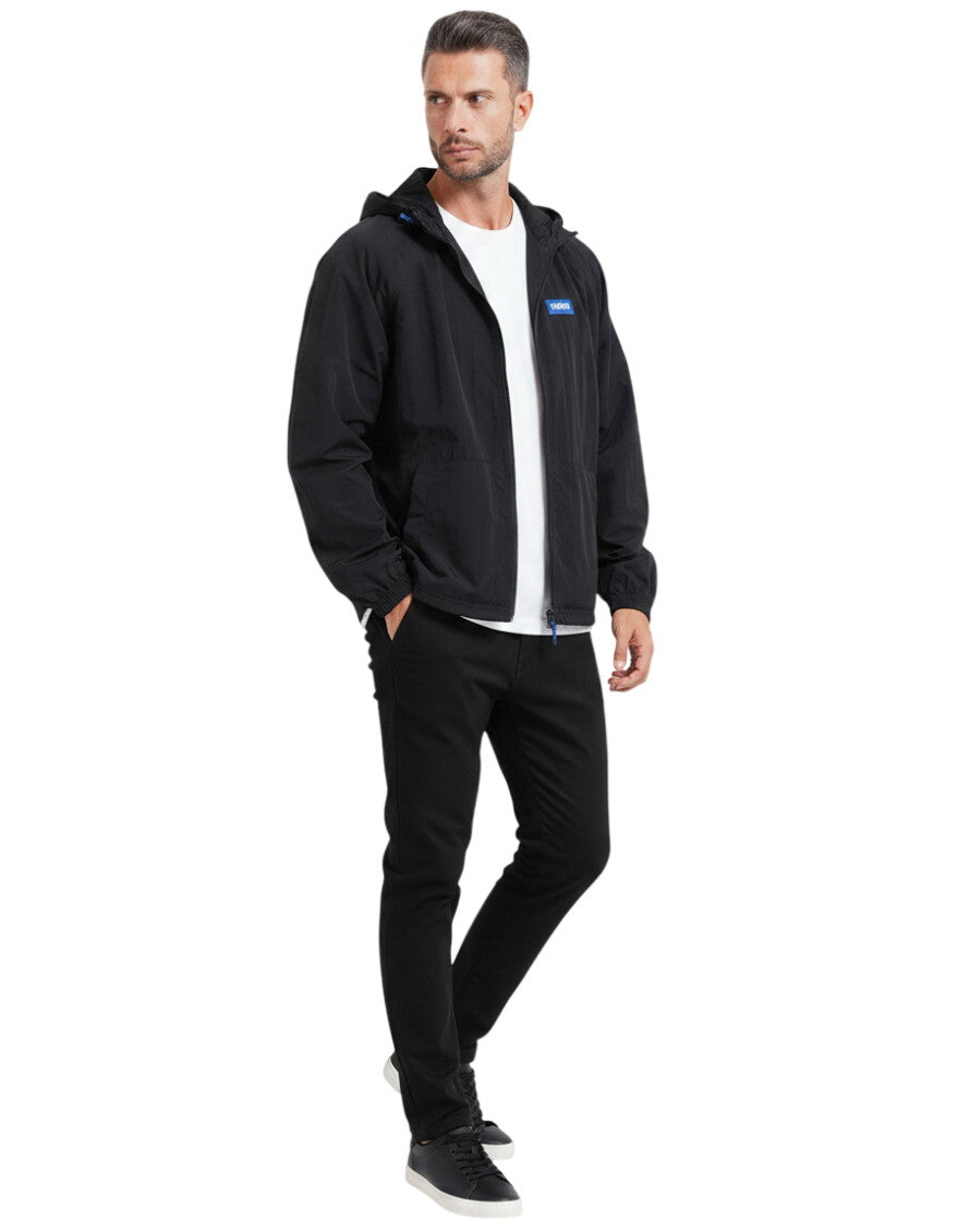 Black Logo Hood Jacket 1
