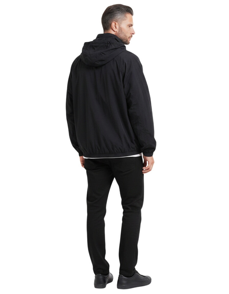 Black Logo Hood Jacket 2