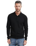 Black Solid Full Sleeves Polo 1