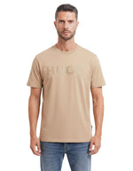 Beige Logo Crew Neck T-Shirt 1