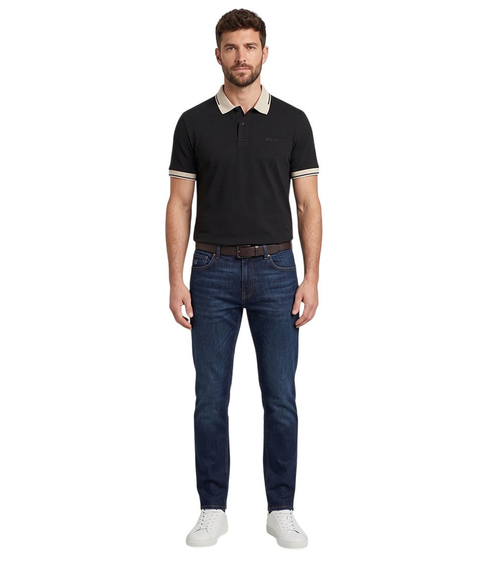 Black Slim Shirt Collar Polo 2