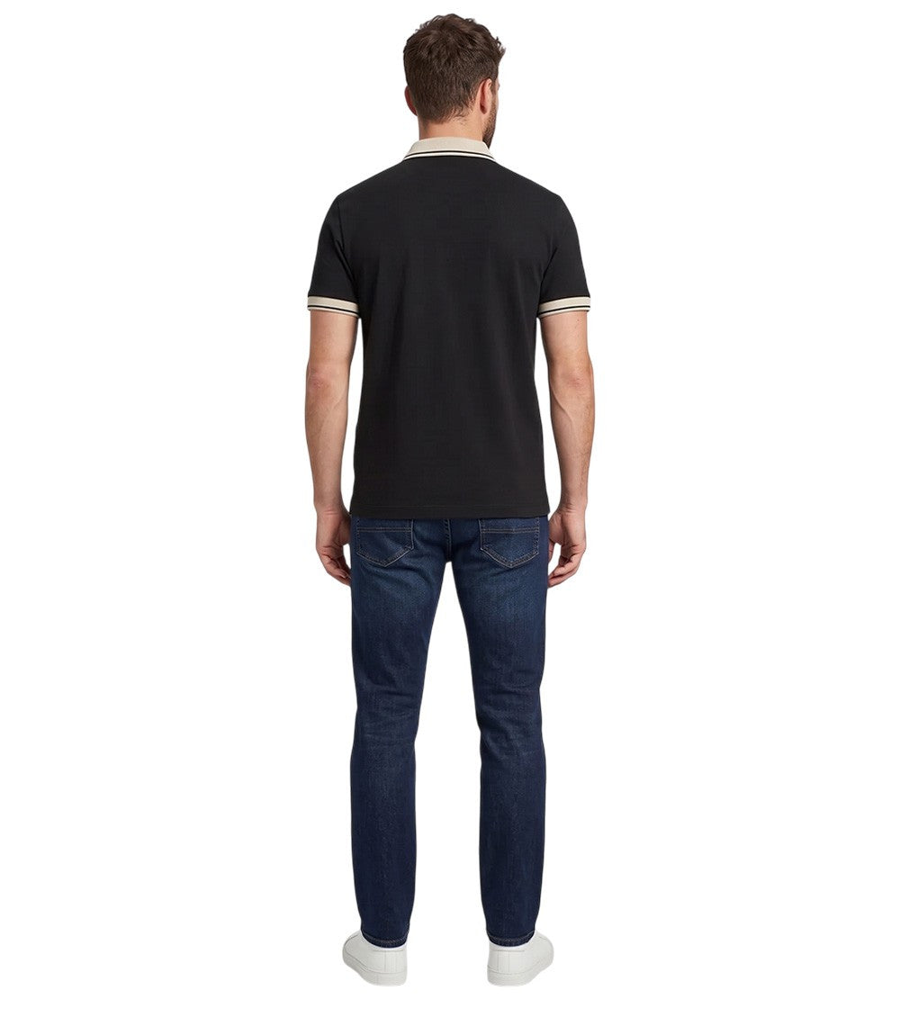 Black Slim Shirt Collar Polo 3