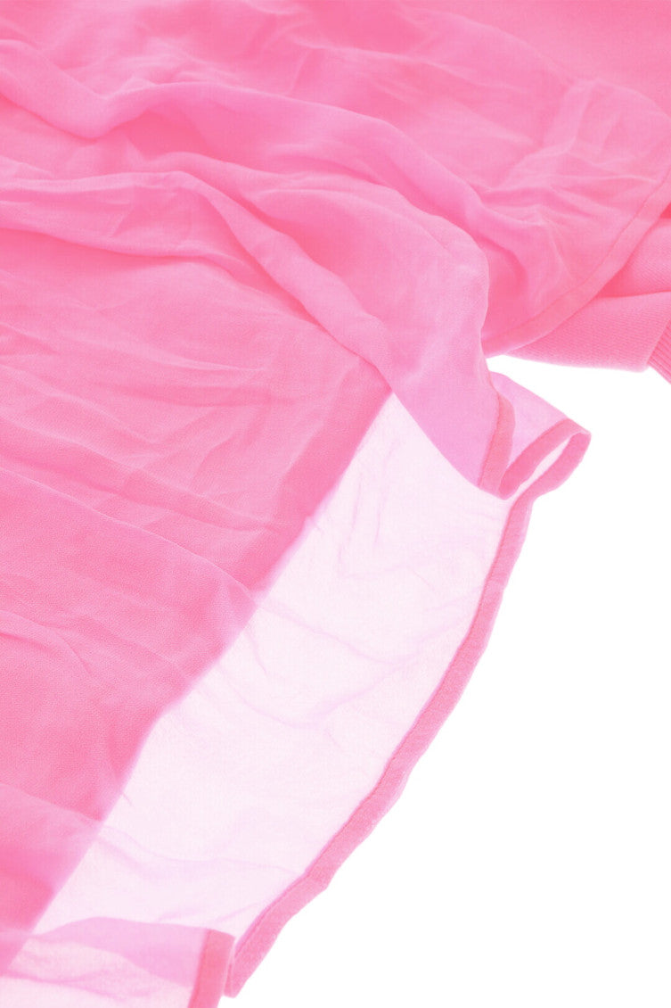 Girls Pink Solid Hoodie 4