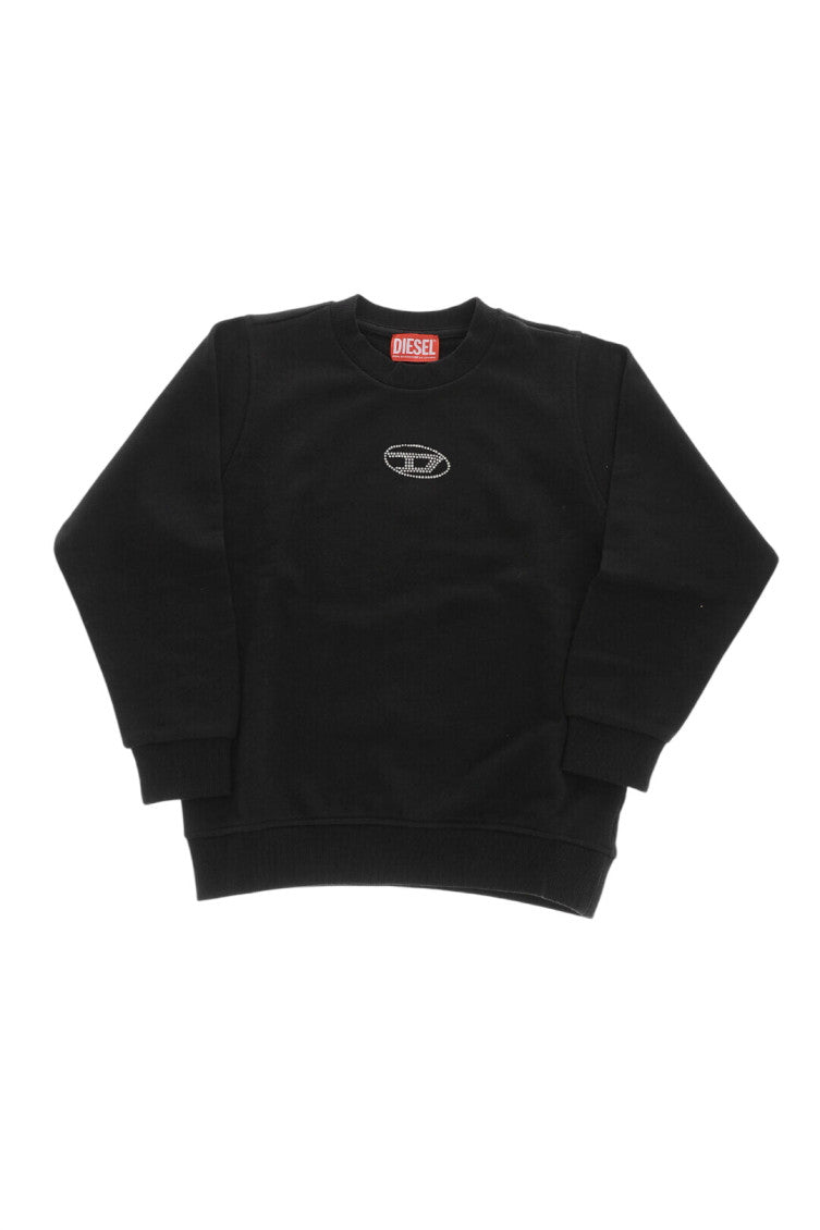 Girls Black Logo Sweatshirt 1