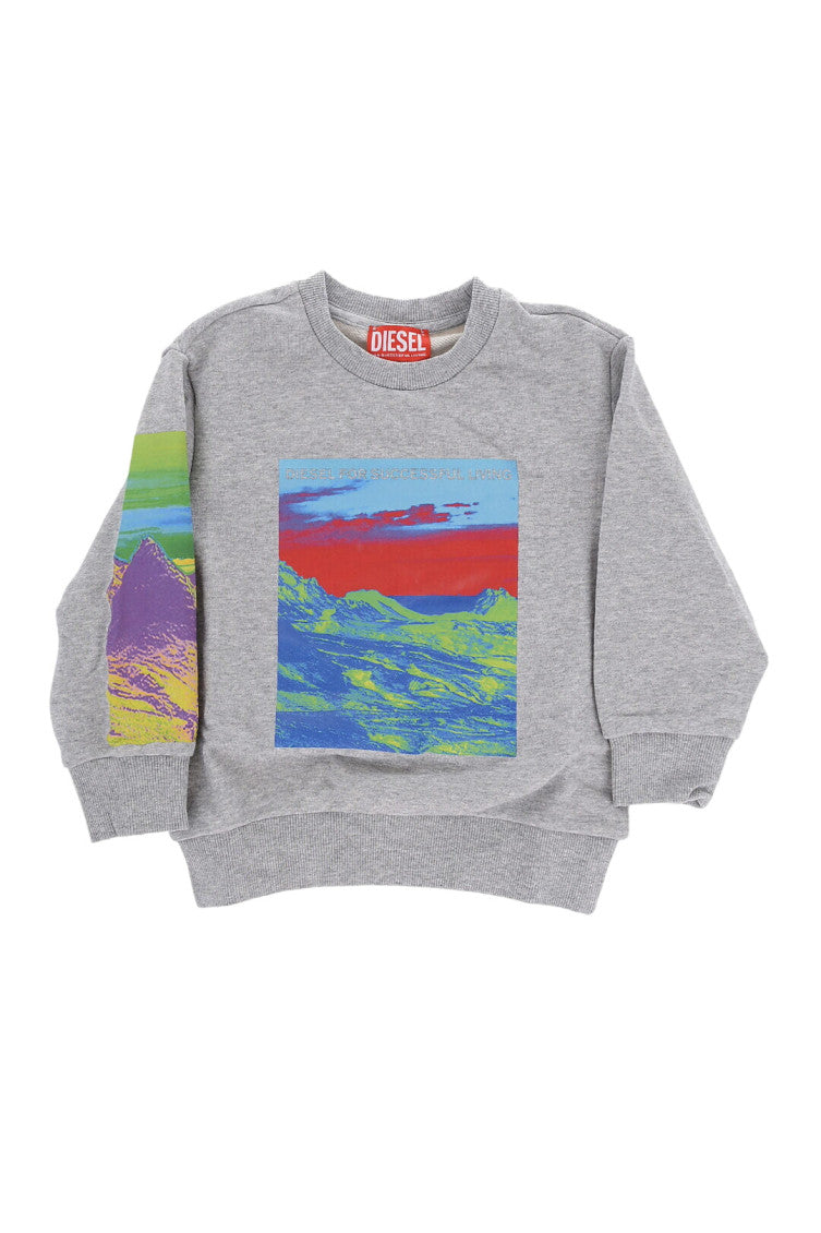 Boys Grey Graphic Sweatshirt 1