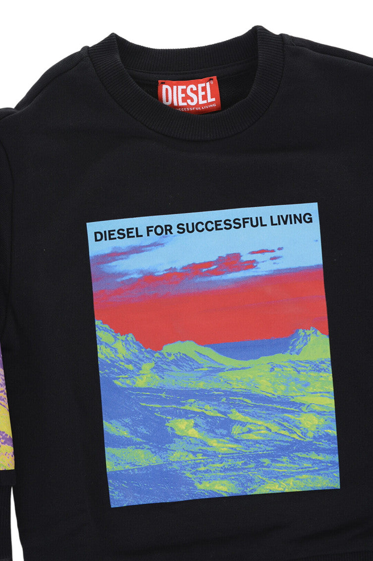 Boys Black Graphic Sweatshirt 3