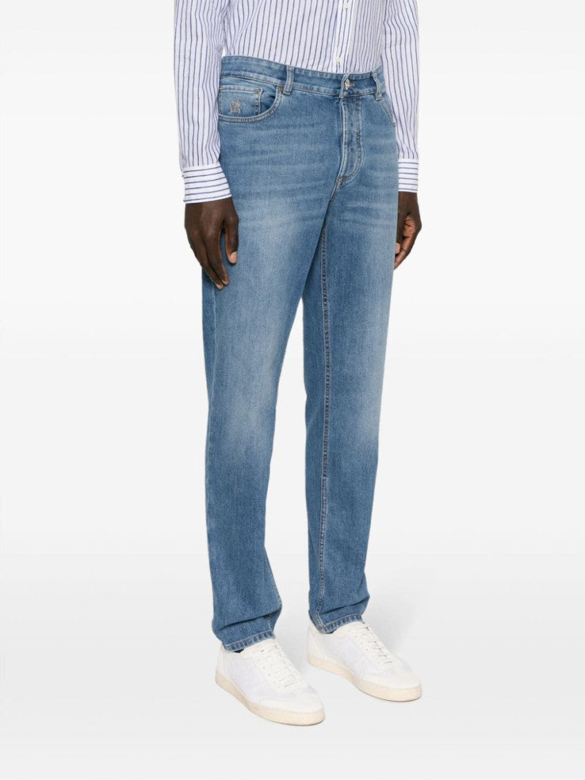 Sky Blue Denim Cotton Jeans 3