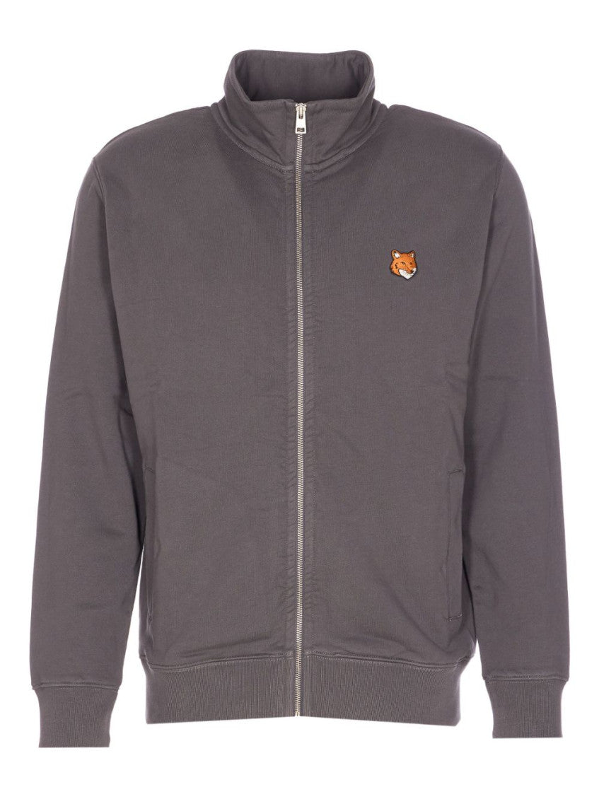 Grey Logo Zip-Up Sweatshirt 1