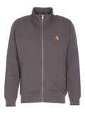 Grey Logo Zip-Up Sweatshirt 1