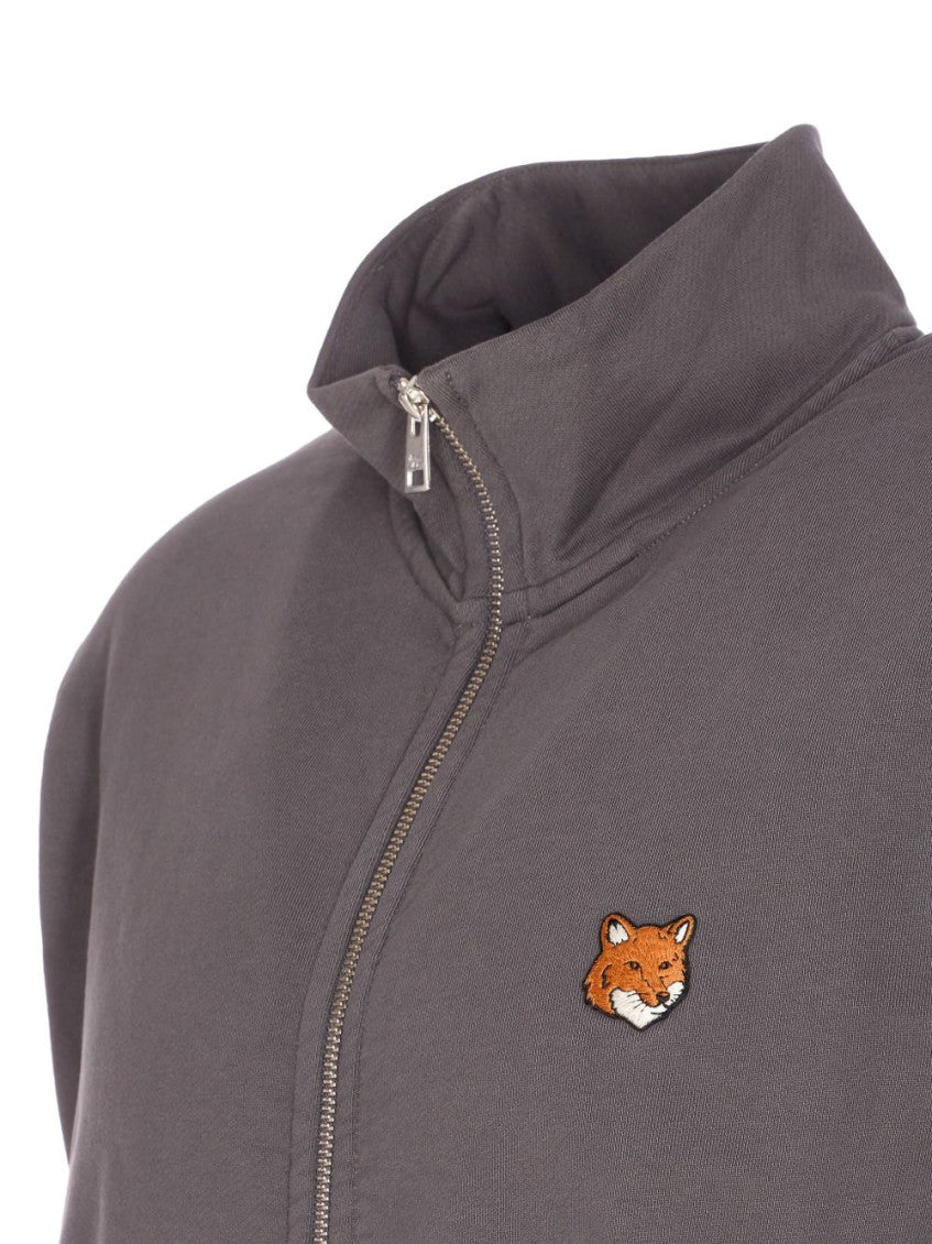 Grey Logo Zip-Up Sweatshirt 3