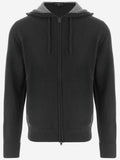 Black Wool Zip-Up Hoodie 1