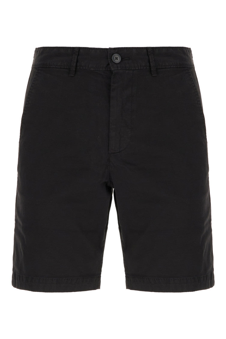 Black Solid Bermuda Shorts 1