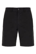 Black Solid Bermuda Shorts 1