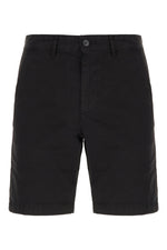 Black Solid Bermuda Shorts 1