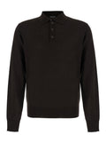 Dark Brown Polo Sweater 1