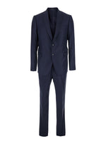 Blue Peaked Lapel Suit 1