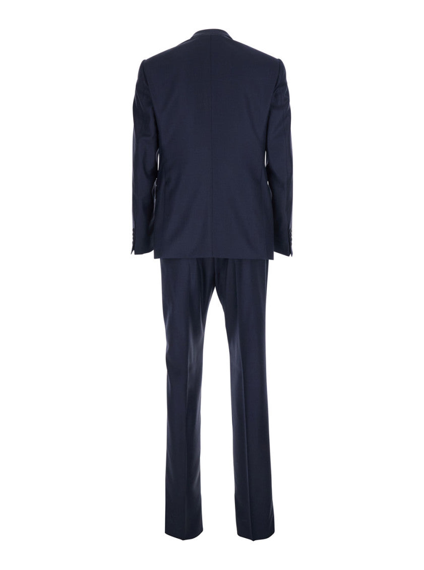 Blue Peaked Lapel Suit 2