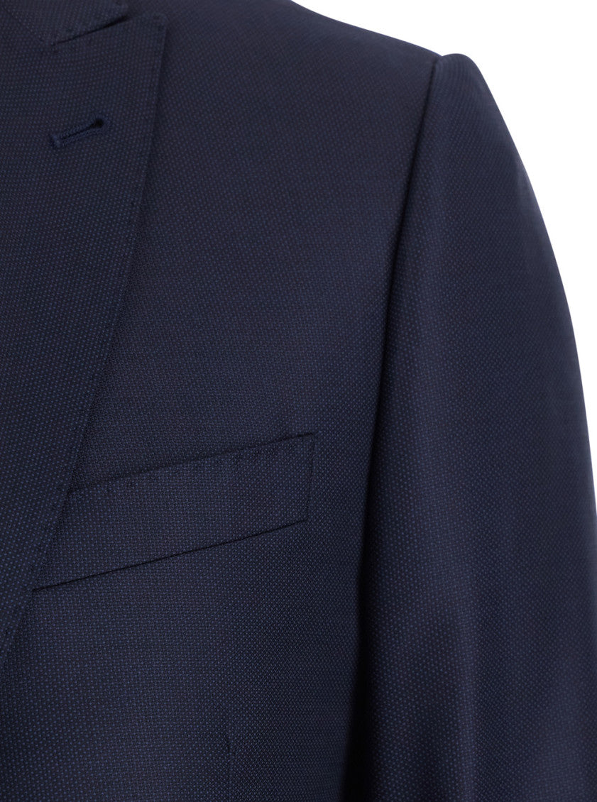 Blue Peaked Lapel Suit 3
