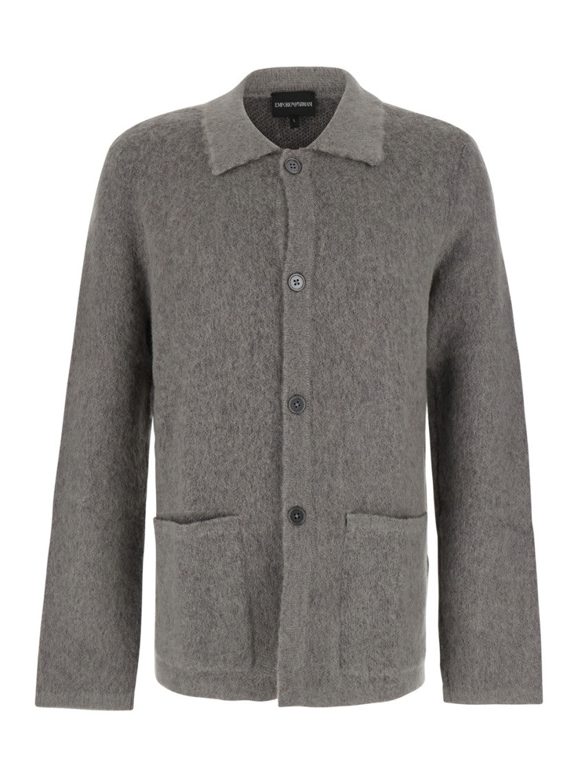 Grey Button-Up Cardigan 1