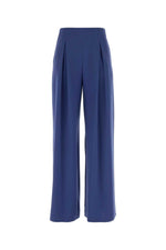 Blue Loose Pleated Pants 1
