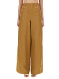 Beige Loose Elasticated Pants 1