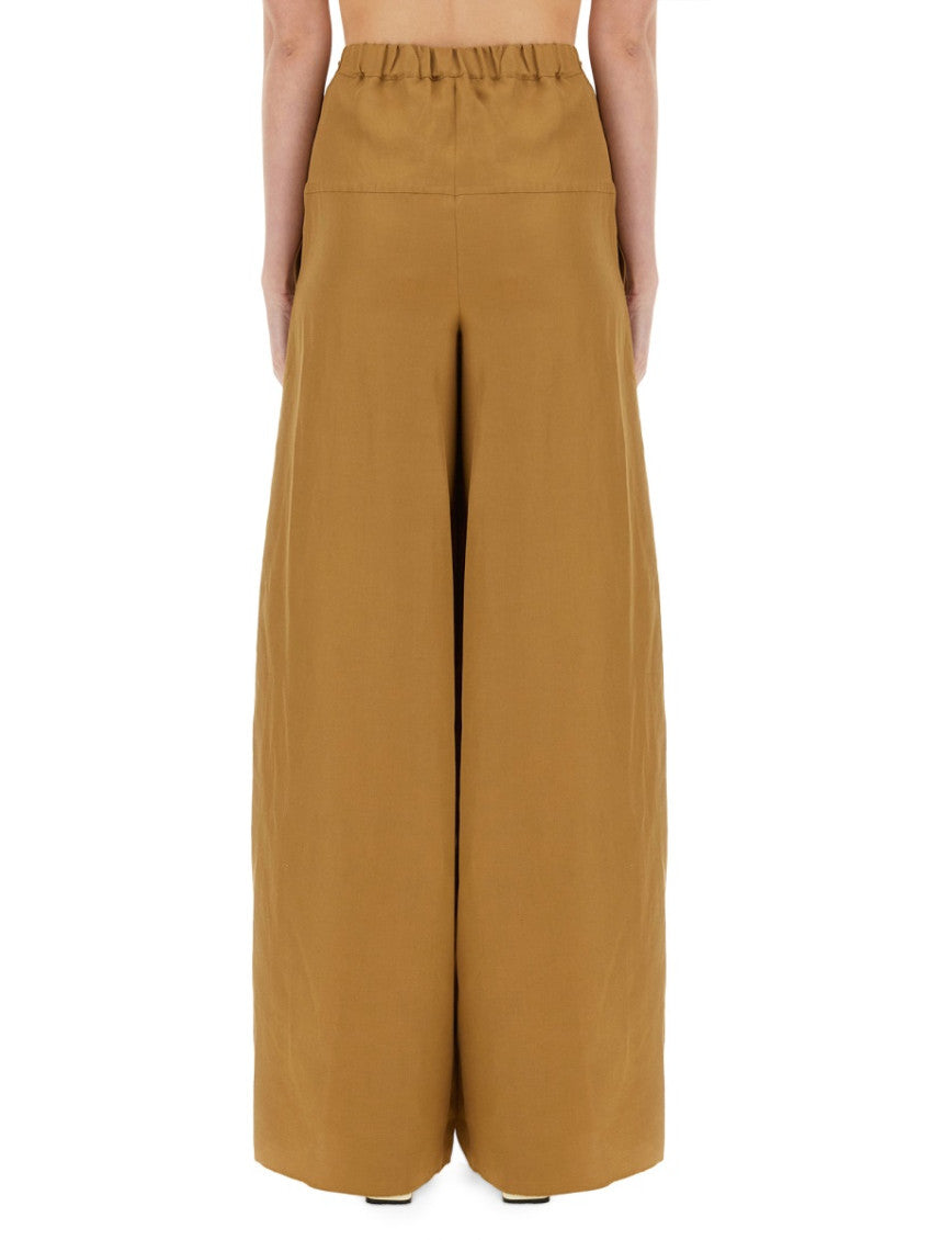 Beige Loose Elasticated Pants 2