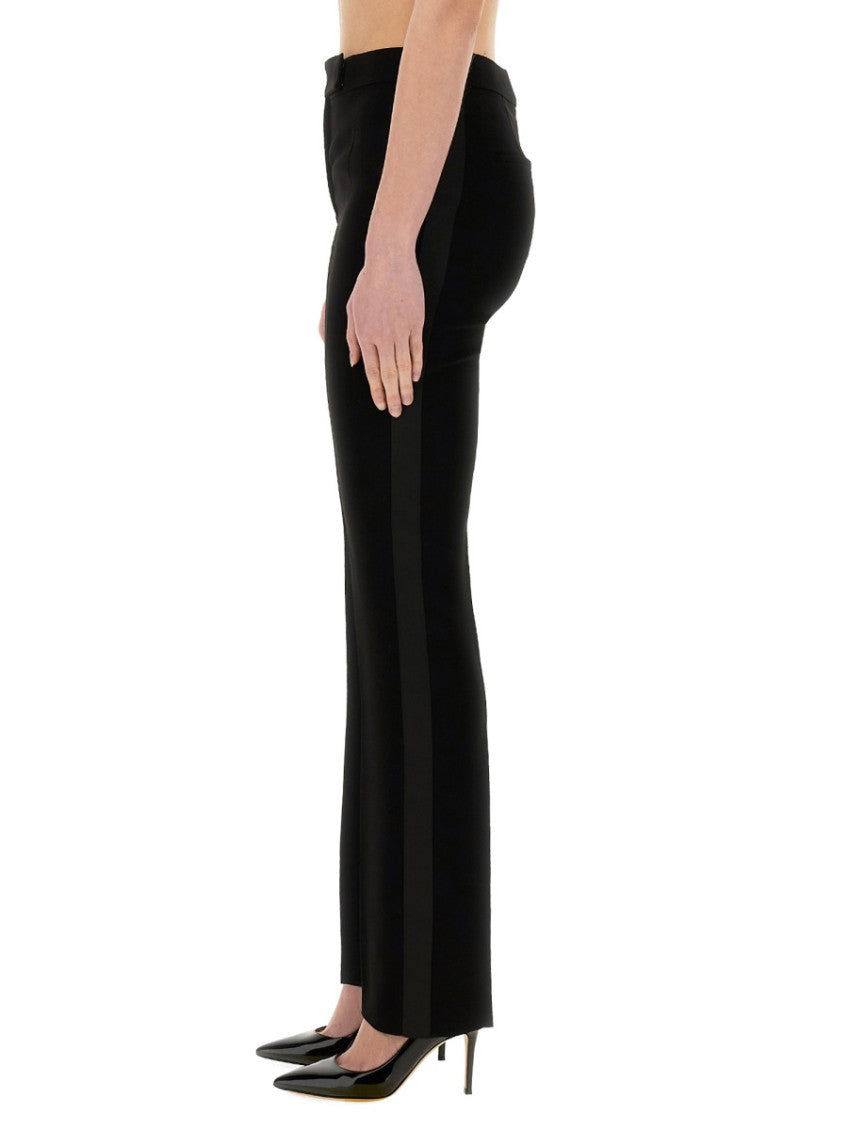 Black Slim Flat Front Pants 4