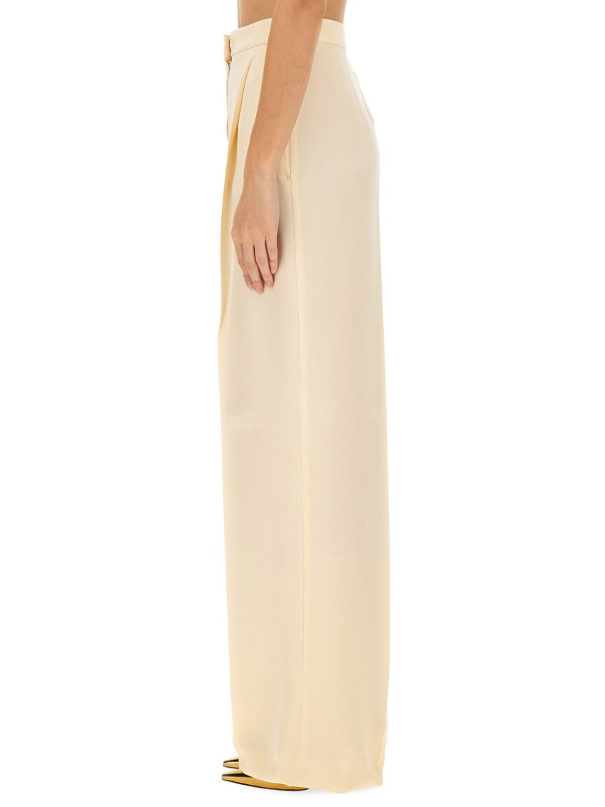 Beige Regular Pleated Pant 4