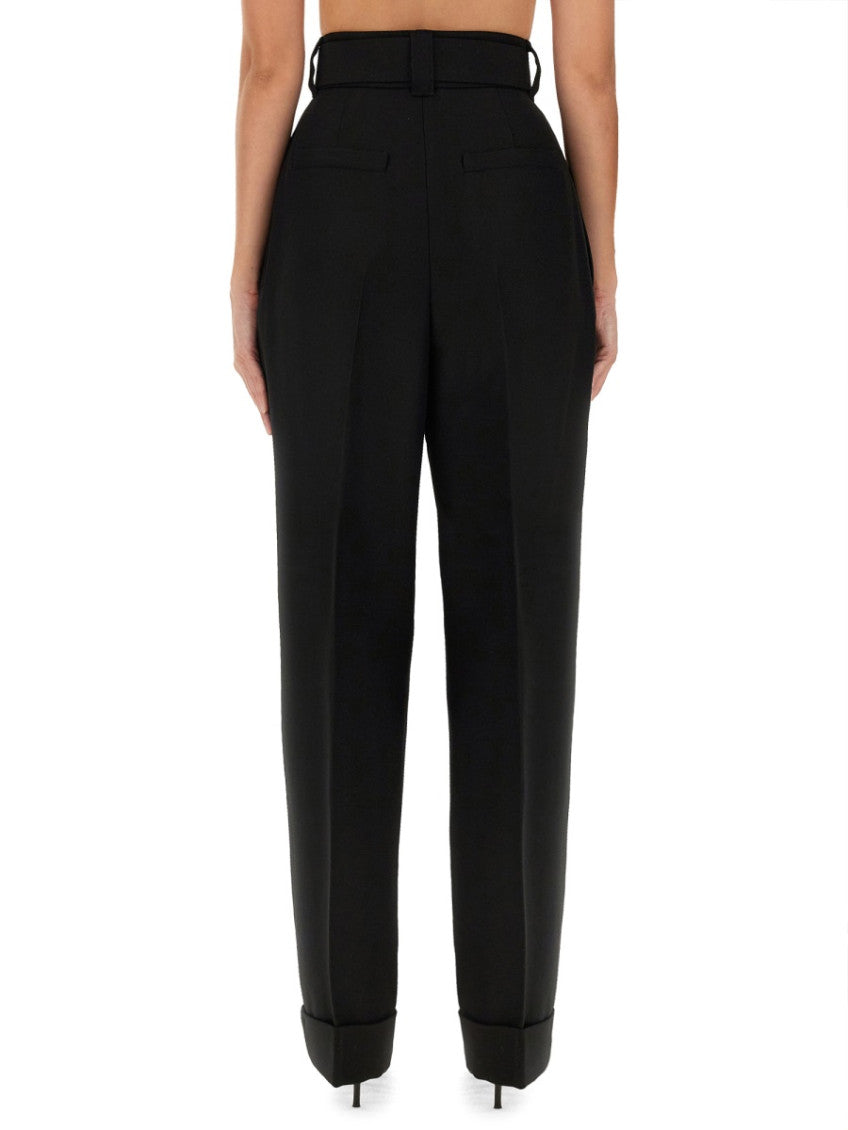 Black Tapered Pleated Pant 2