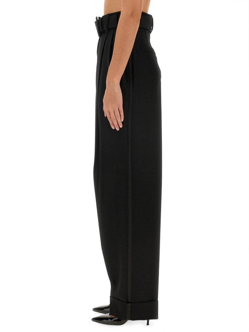 Black Tapered Pleated Pant 4